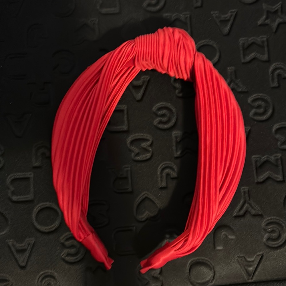 Red knotted headband from Loft
